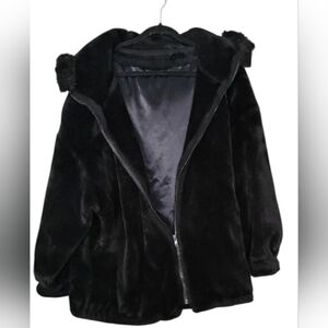 Jacobson's Women's Black Faux Fur Jacket Large